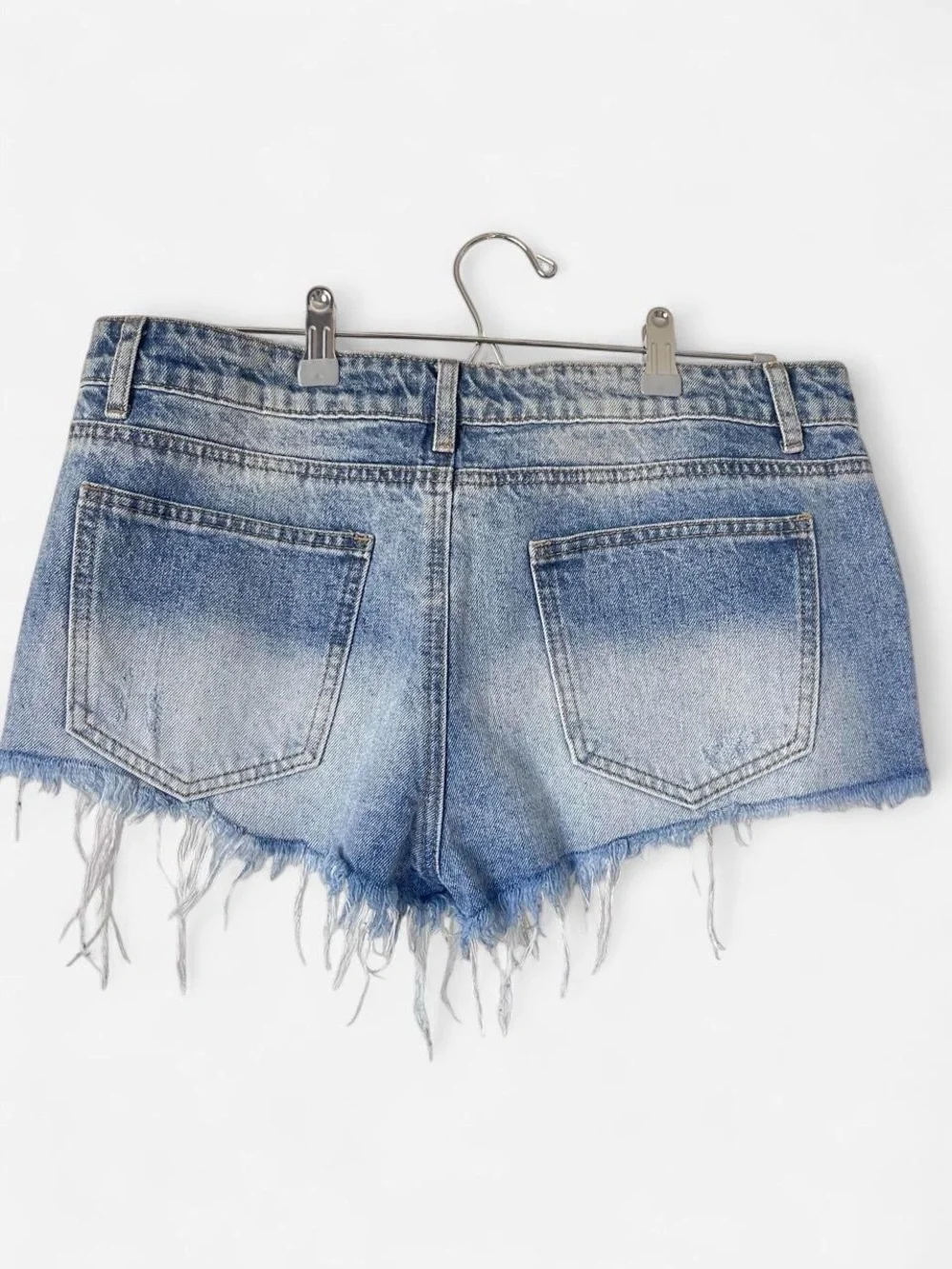 Edikted size L blue denim mini shorts